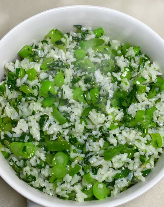 Green Vegetable Rice recipe by Certified Foodie on Tamub}